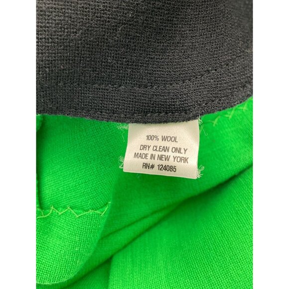 Lisa Perry Elbow Sleeve Scoop Neck Green Ponte Wool Tent Dress Side Pockets 2 - Picture 7 of 8